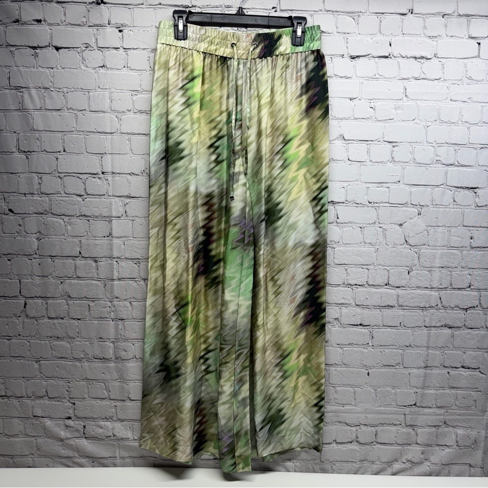 RAFFAELLO ROSSI Multicolor Patterned Wide-Leg Pants size 6 - Picture 4 of 11